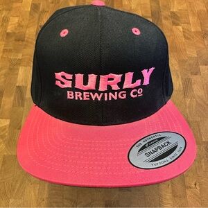 Surly Brewing Pink & Black Adjustable SnapBack Hat NWT